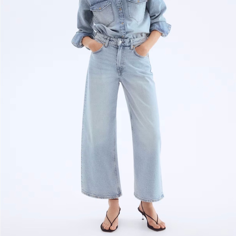 H&M High Rise Wide-Leg Jeans